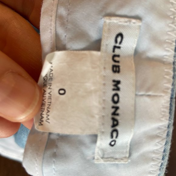 Club Monaco Chambray Scalloped Shorts - Picture 3 of 3